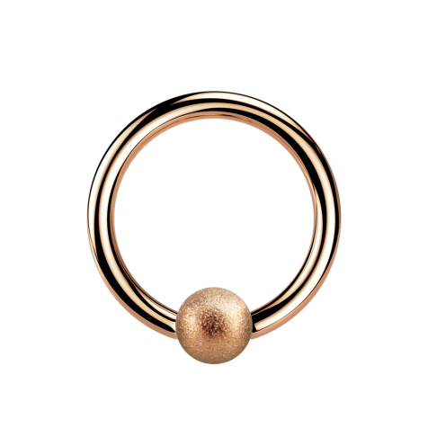 Micro Ball Closure Ring rose gold speckled