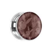 Flesh Plug silber Playboy Bunny