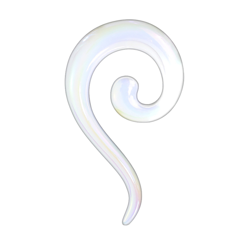 Taper expansion spiral coated pearl white