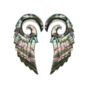 Taper Dehnspirale Engelsflügel aus Abalone (2stk)