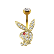 Banana 14k gold-plated with Playboy Bunny red