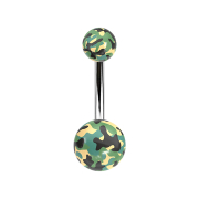 Banane silber mit zwei Kugeln Military weiss