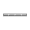 Silver barbell bar with internal thread and three 0.8 mm threaded holes