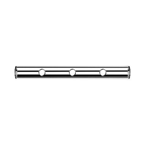 Asta per bilanciere con filettatura interna, color argento, e tre fori filettati da 0,8 mm