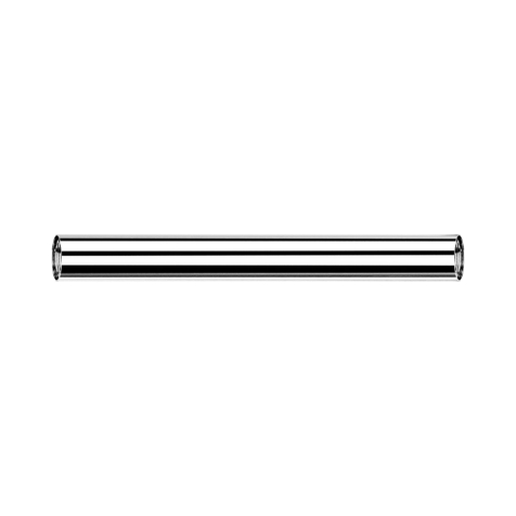 Silver barbell bar with internal thread