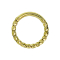 Micro anneau segment pliable tressé doré