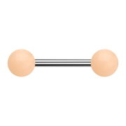 Barbell silver with two light-colored balls