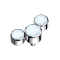 Dermal Anchor argento tre opali bianchi