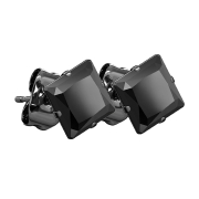 Ohrstecker schwarz mit quadratischem Kristall schwarz