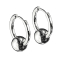 Boucles doreilles argent pendentif boule