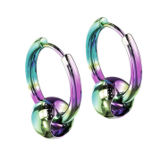 Earring colored pendant ball