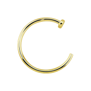 Nose ring open 14k gold