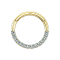 Micro segment ring hinged 14k gold front crystal silver