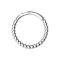 Micro segment ring hinged braided 14k white gold