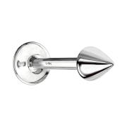 Micro Labret 14k or blanc avec cône