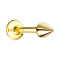 Micro Labret en or 14k avec cône