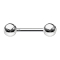 Micro barbell 14k white gold with ball