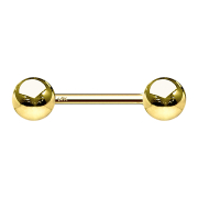 Micro Barbell 14k gold mit Kugel