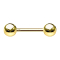 Micro Barbell 14k gold mit Kugel