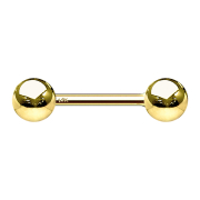 Barbell 14k gold with ball