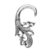 Ear weight hook silver antique
