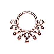 Micro segment ring hinged rose gold crown with balls