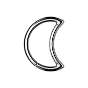 Micro segment ring hinged silver moon