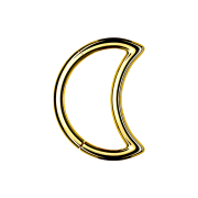 Micro segment ring hinged gold-plated moon