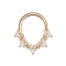 Micro Piercing Ring rosegold filigrane Herzen mit Kristall