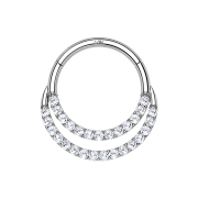 Micro Segmentring klappbar 14k weissgold doppel front...