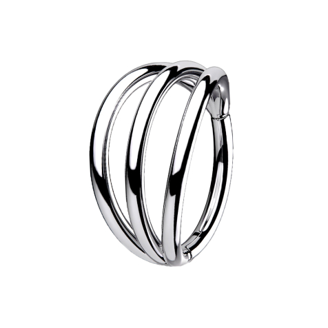 Micro bague segmentée pliable argent trois anneaux