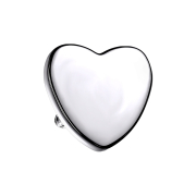 Ancoraggio cutaneo a forma di cuore, argento