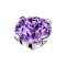 Dermal Anchor silber Kristall tanzanite gefasst