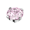 Silver Dermal Anchor with Pink Crystal Setting