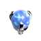 Dermal Anchor with Silver Ball Set with Blue Opal