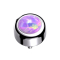 Silver Dermal Anchor Cylinder with Violet Opal