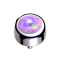 Dermal Anchor cylindre argenté avec opale violette