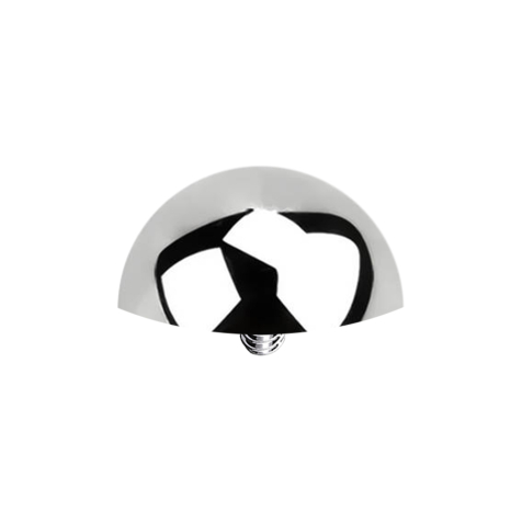 Ancrage dermique demi-rond argenté