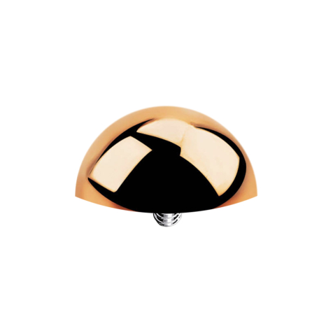 Dermal Anchor, Half-Round, Rose Gold