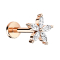 Micro Labret Innengewinde rosegold Blume mit Kristall