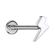 Micro Labret filettatura interna argento lampo