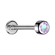 Micro Labret filettatura interna cilindro argento con...