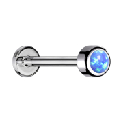 Micro Labret Internal Thread Silver Cylinder with Light...