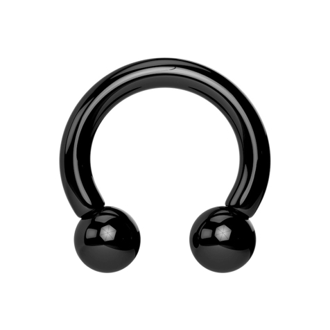 Circular Barbell noir avec deux boules