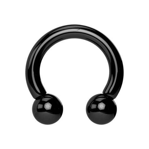 Bilanciere circolare nero con due palline
