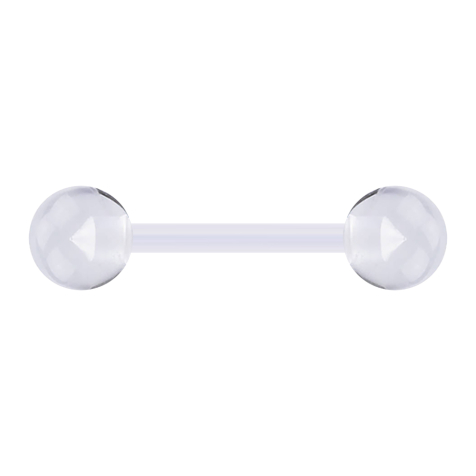 Barbell transparent with two balls