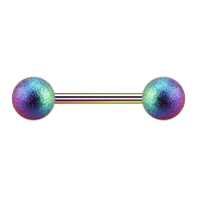 Micro Barbell farbig mit zwei Kugeln gesprenkelt