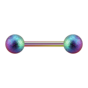 Barbell colored with two balls speckled