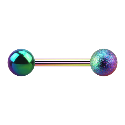 Barbell colored with ball and speckled ball