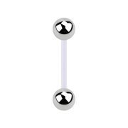 Micro banana transparent with two silver balls